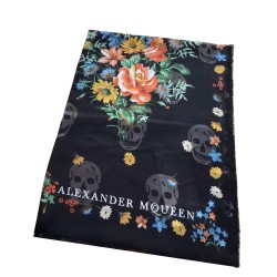 Replica AMIRI mcqueen flower print scarf for women Black #35597